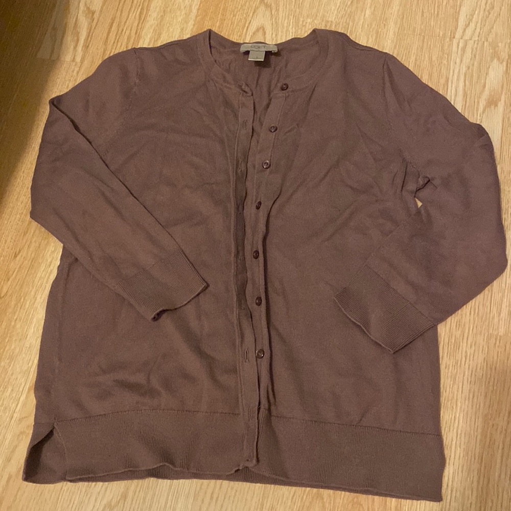 Purple button up cardigan